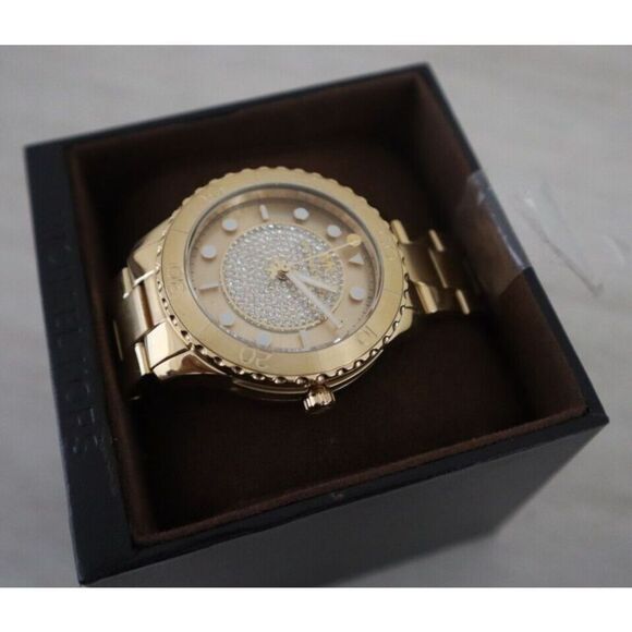 Michael Kors MK6911 Women Runway Three-Hand Gold-Tone Stainless Steel Watch $225 - Picture 6 of 11